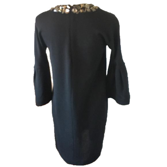 VINCE dress - merino wool, embellished,  jeweled collar - Picture 8 of 14